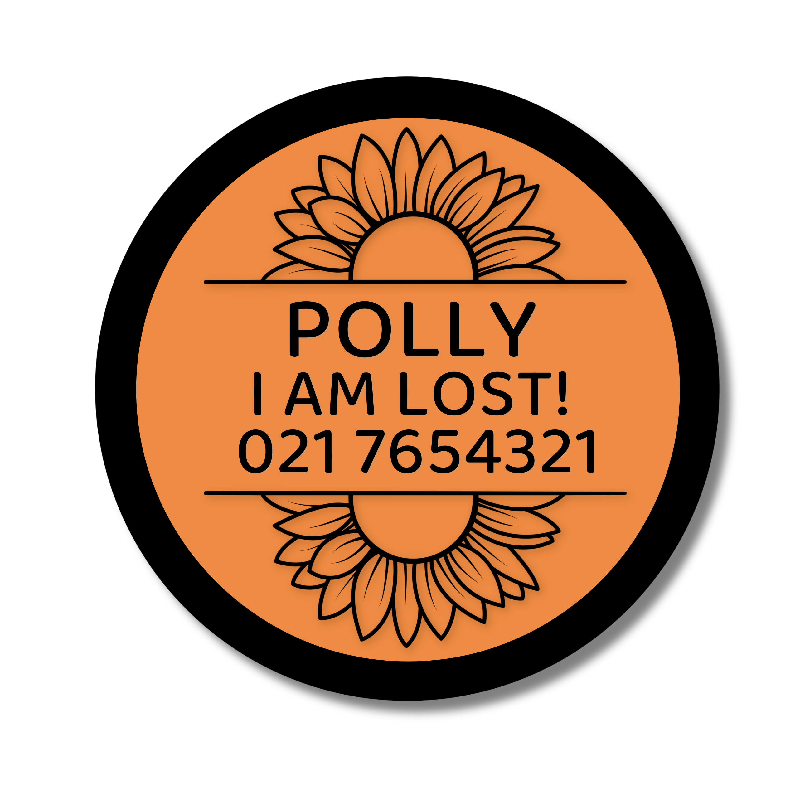 Slide-On Dog ID Tag - Polly