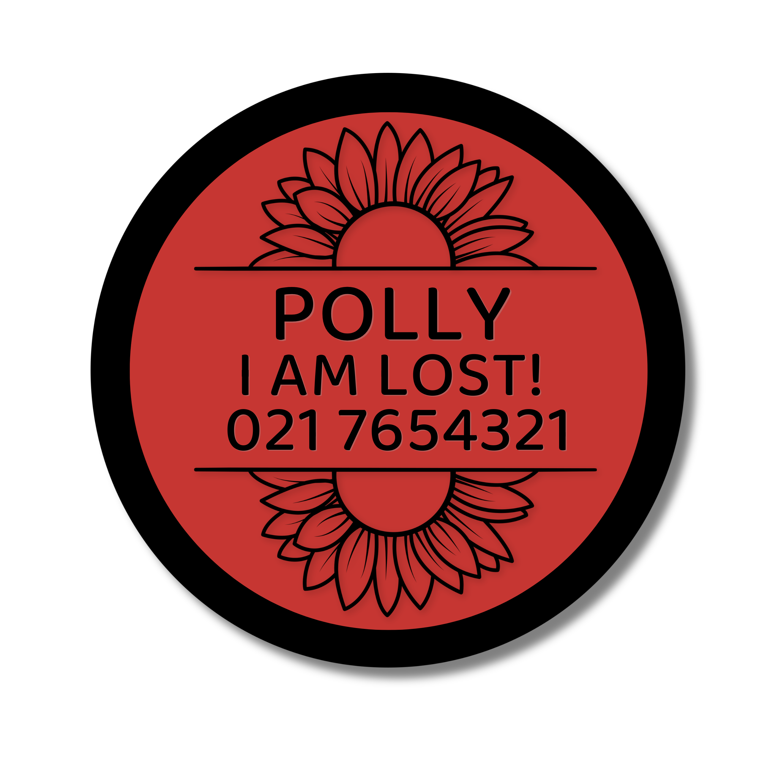 Slide-On Dog ID Tag - Polly