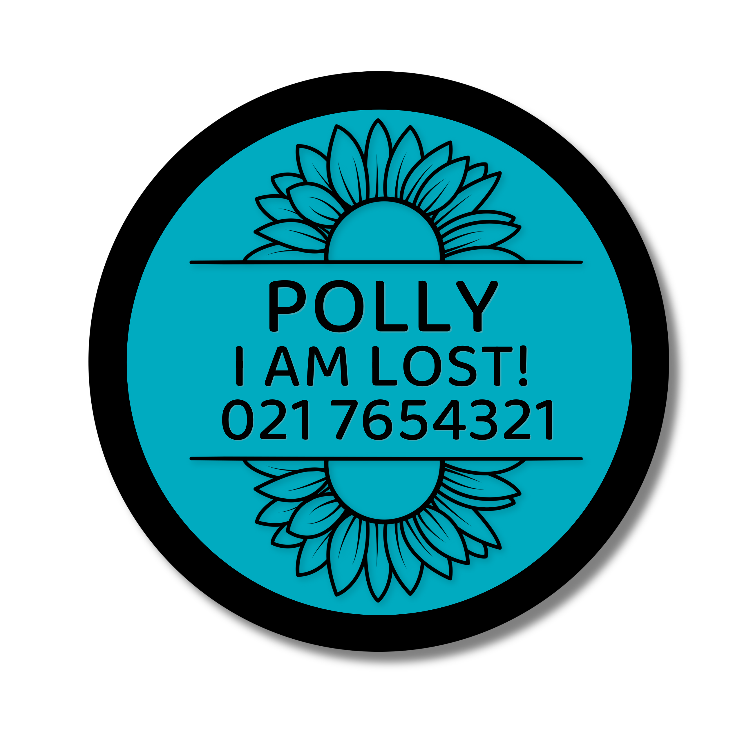 Slide-On Dog ID Tag - Polly