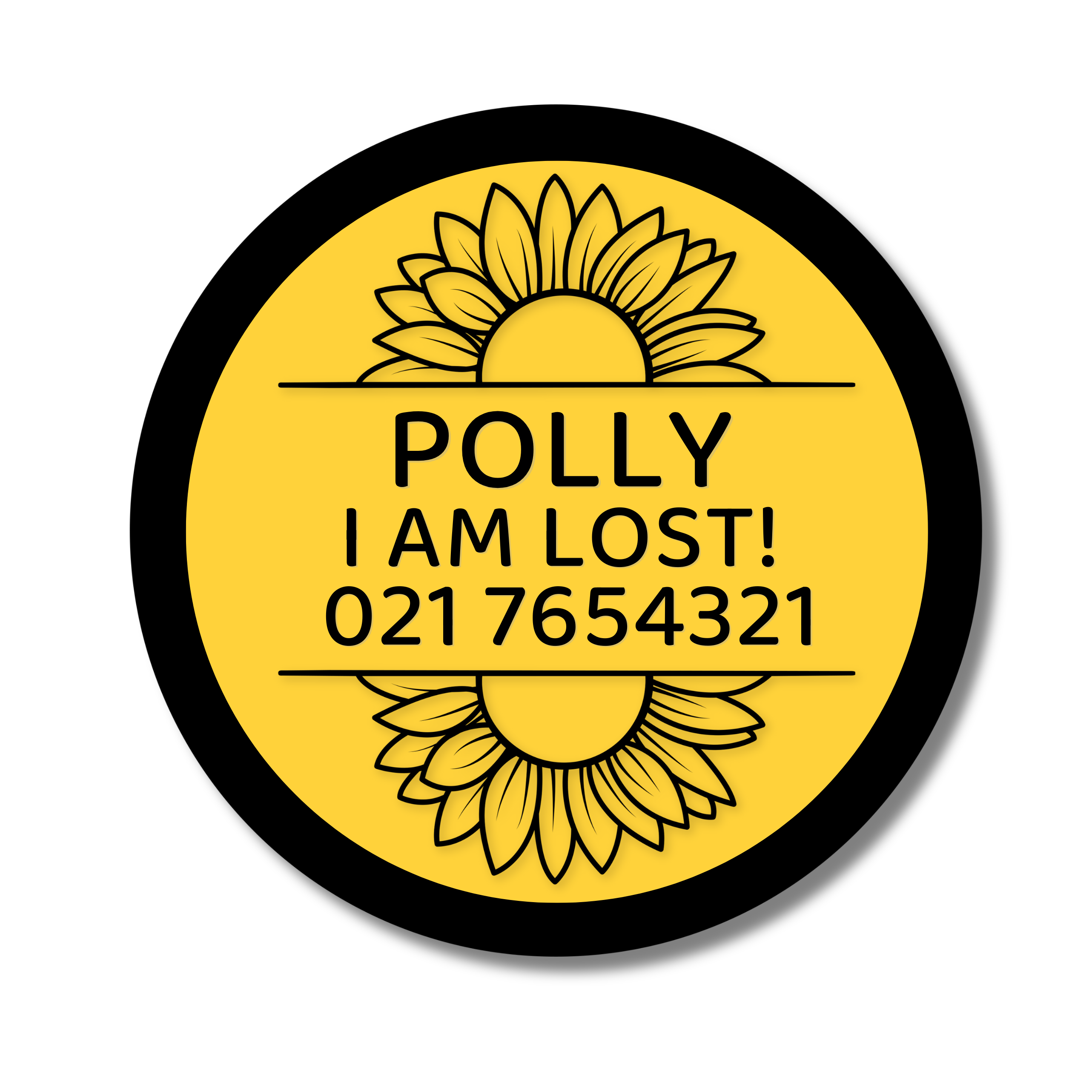 Slide-On Dog ID Tag - Polly