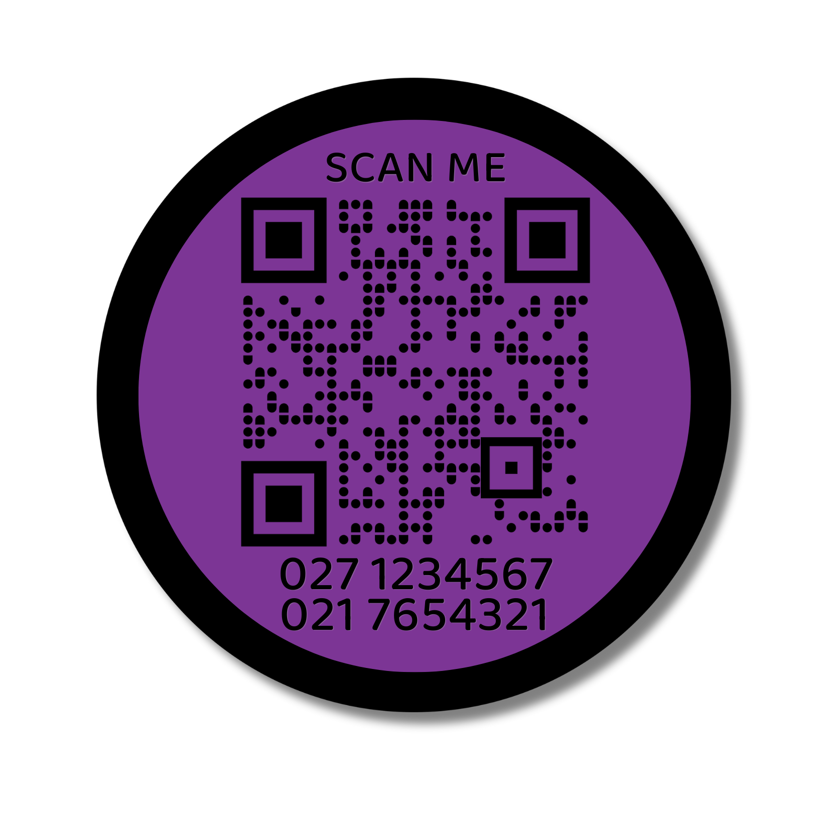 QR Code Slide-On Dog ID Tag