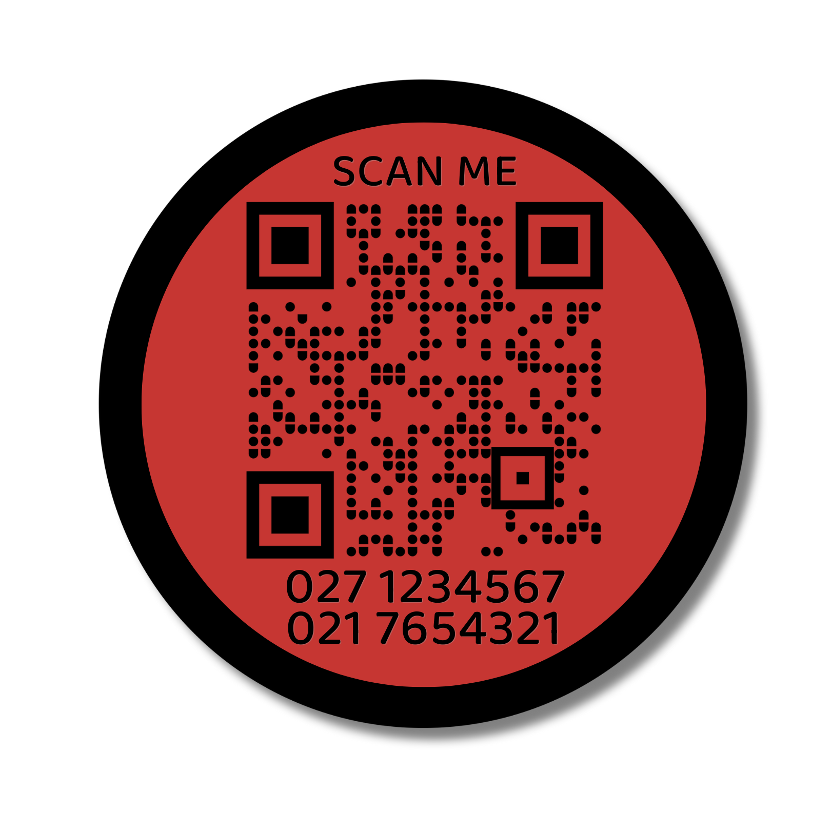 QR Code Slide-On Dog ID Tag
