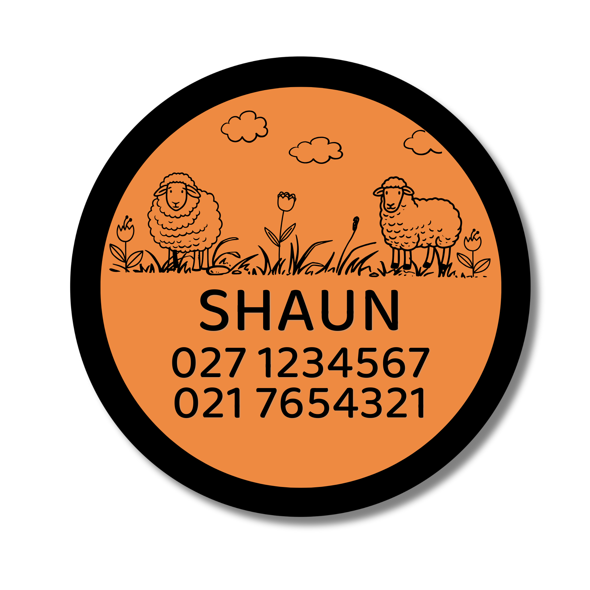 Slide-On Dog ID Tag - Shaun