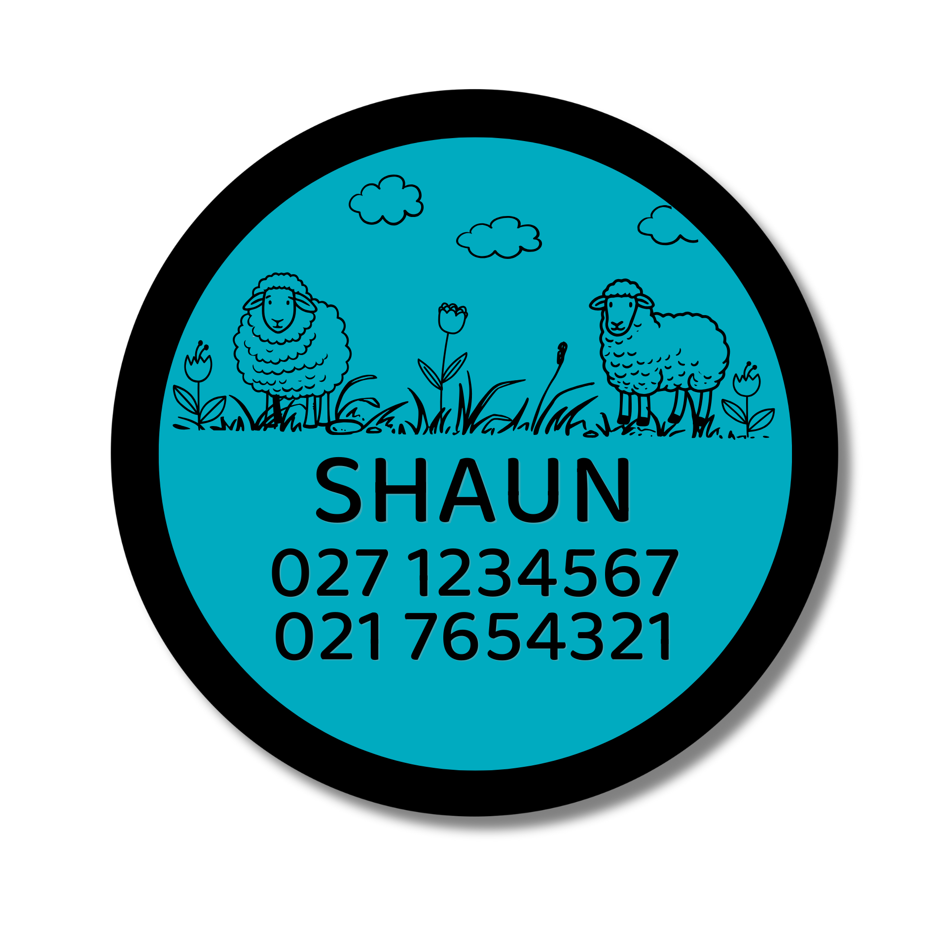 Slide-On Dog ID Tag - Shaun