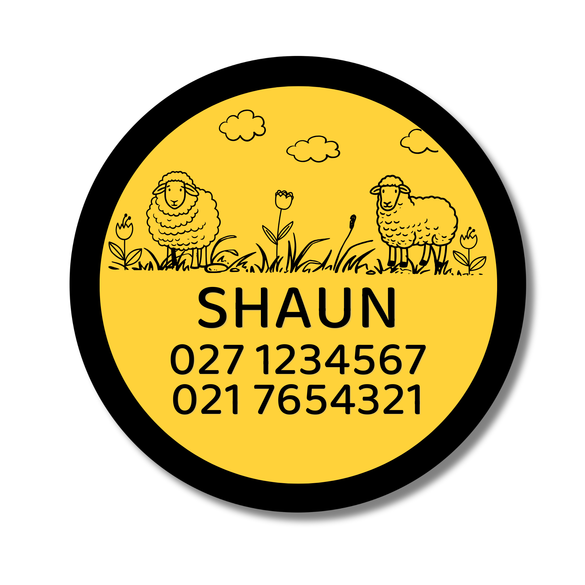 Slide-On Dog ID Tag - Shaun