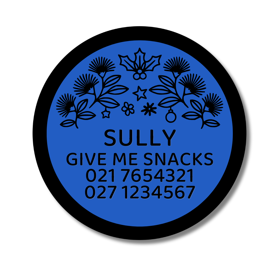 Slide-On Dog ID Tag - Pohutukawa