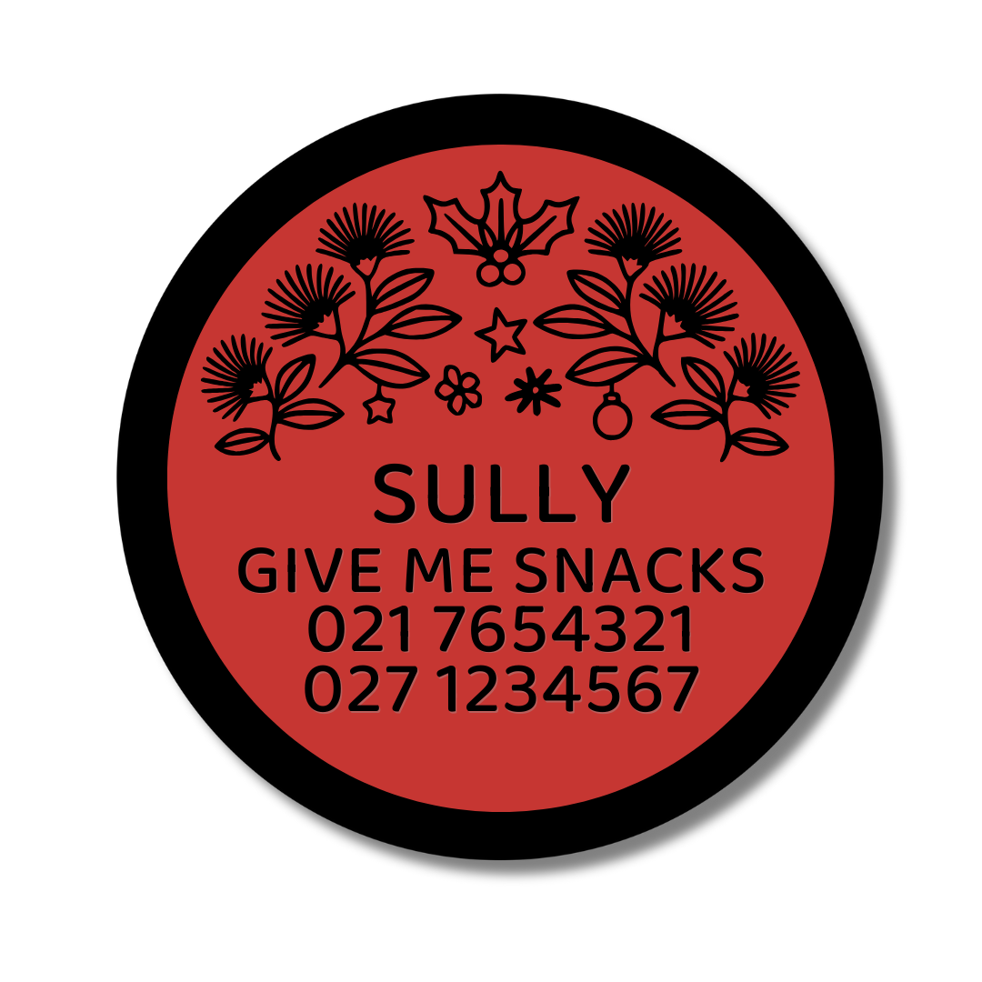 Slide-On Dog ID Tag - Pohutukawa
