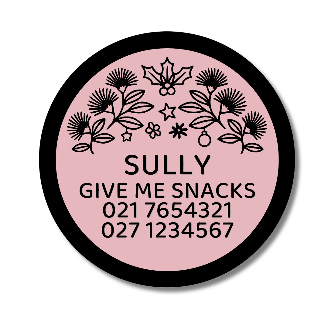 Slide-On Dog ID Tag - Pohutukawa