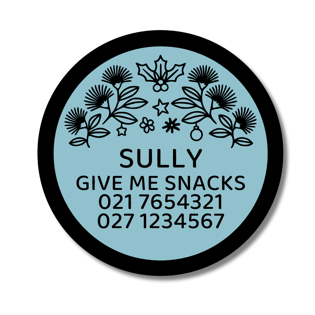 Slide-On Dog ID Tag - Pohutukawa