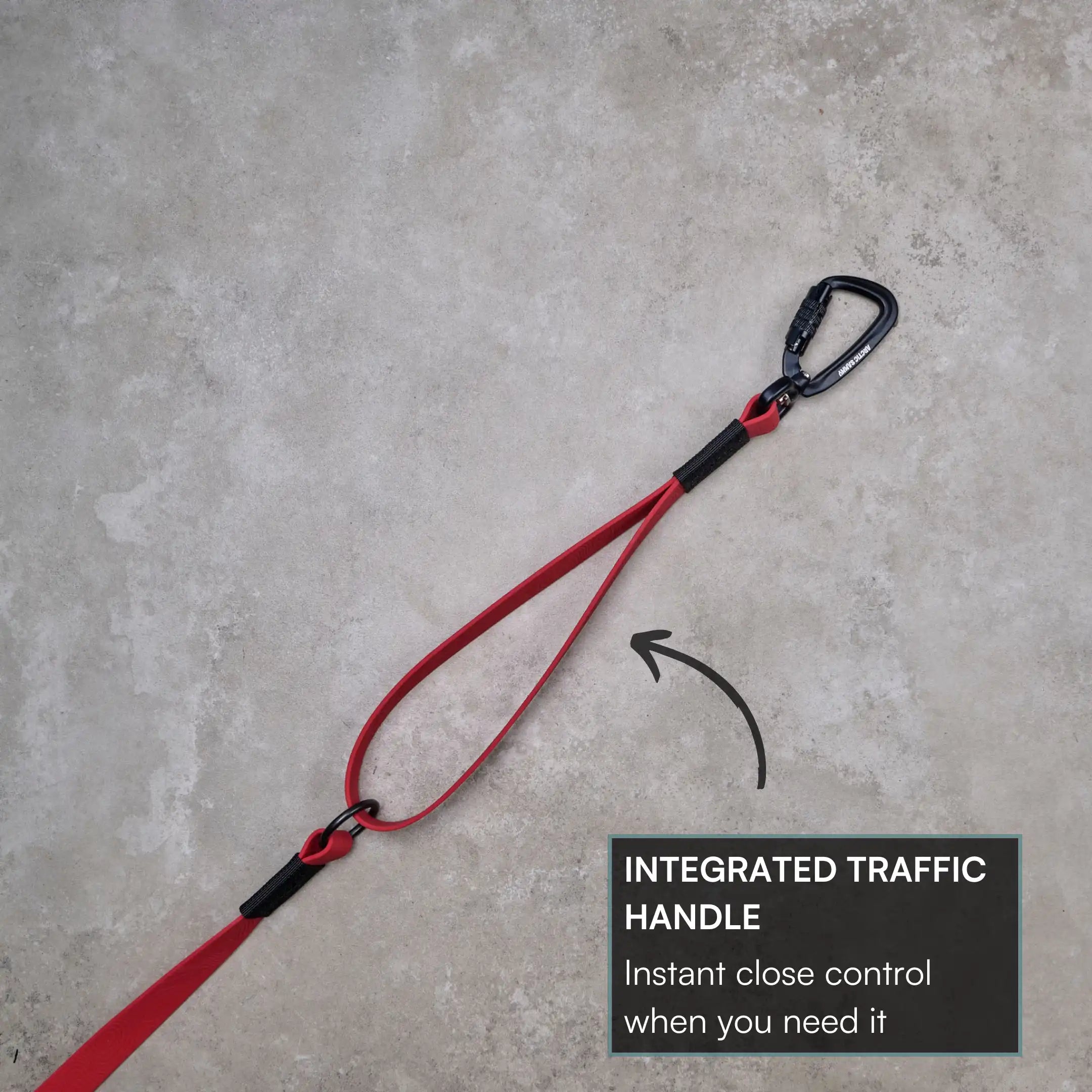 Ruby Red Terraflow Traffic Handle Leash