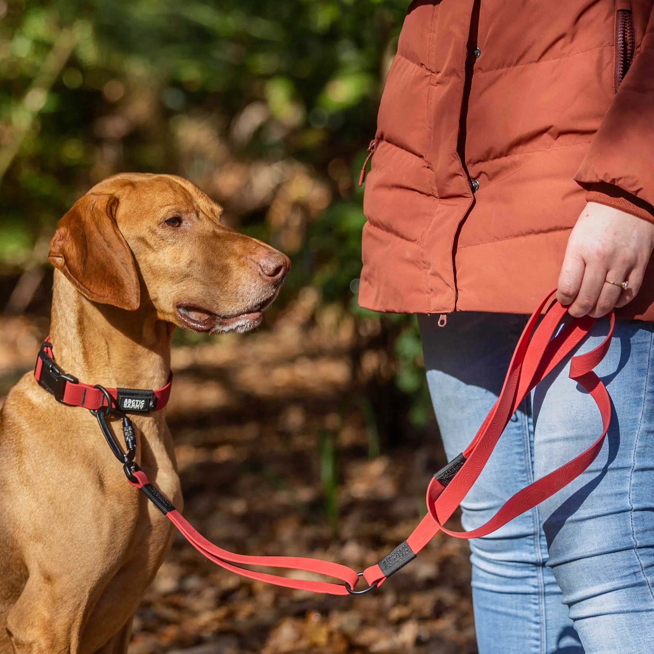 Ruby Red Terraflow Traffic Handle Leash
