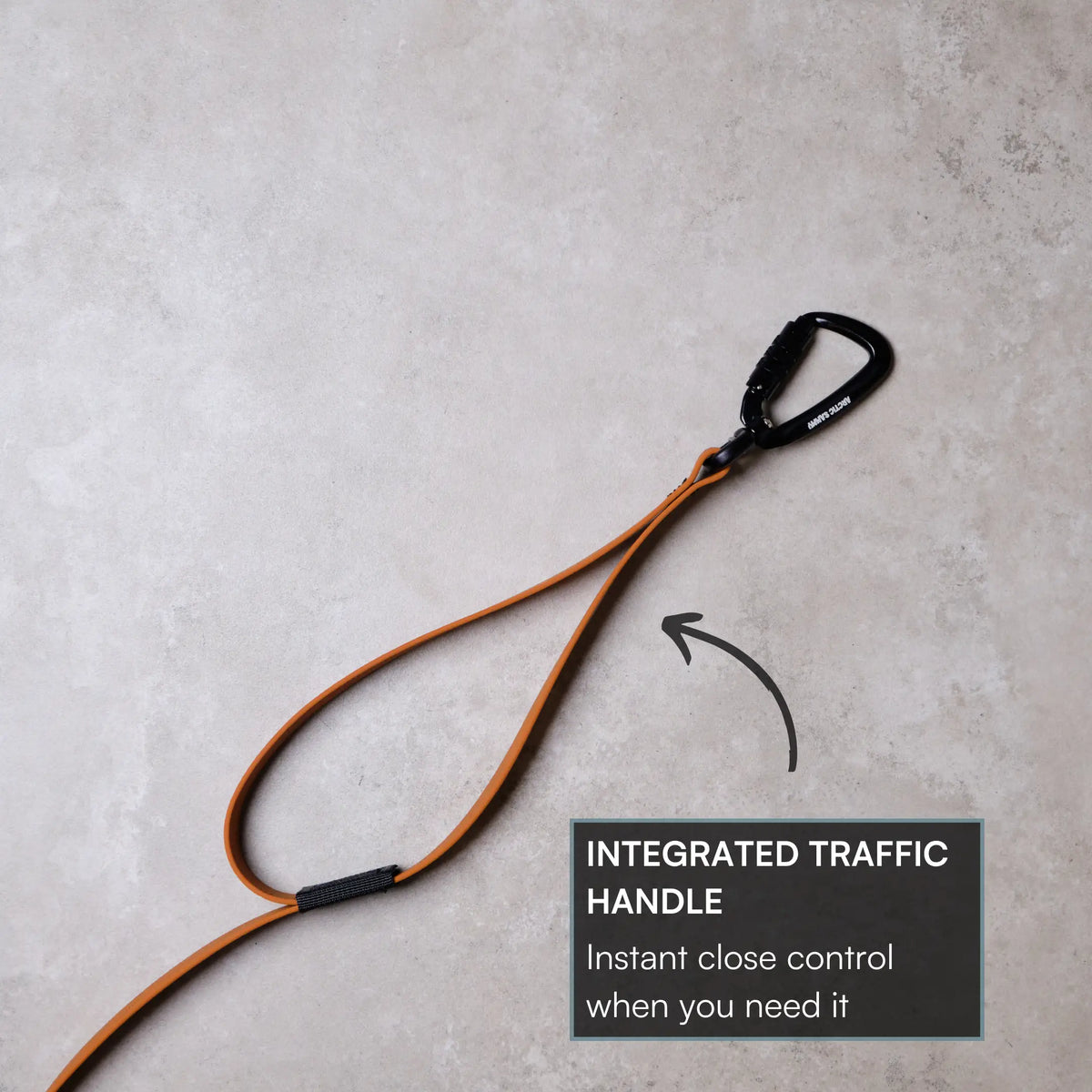 Toffee Brown Terraflow Traffic Handle Leash 2.0