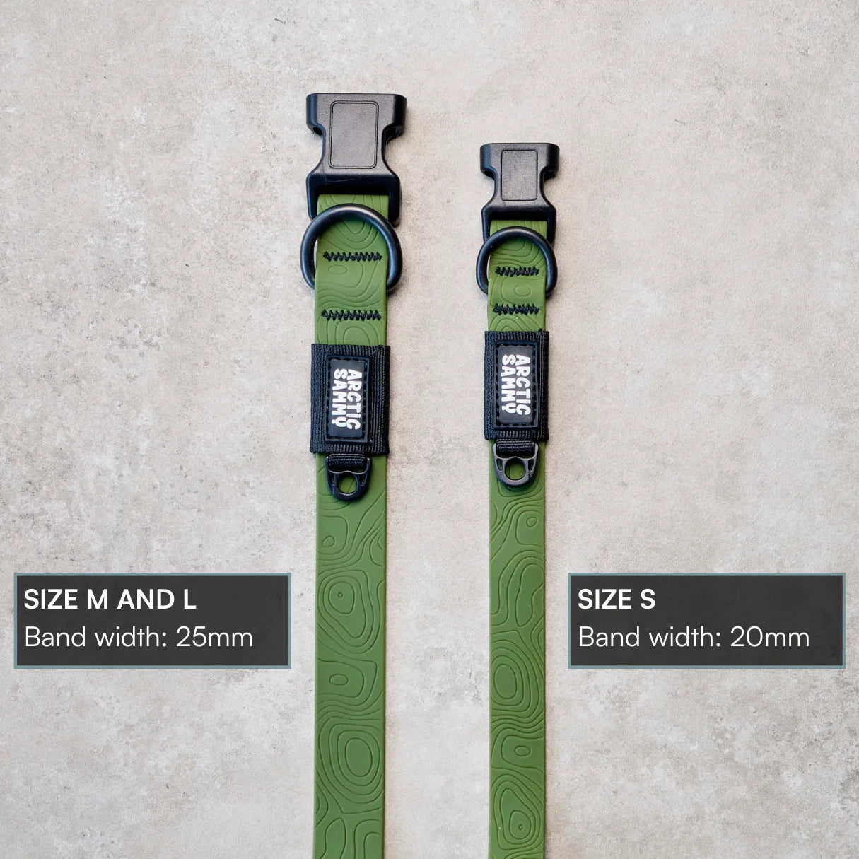 Olive Terraflow Waterproof Dog Collar