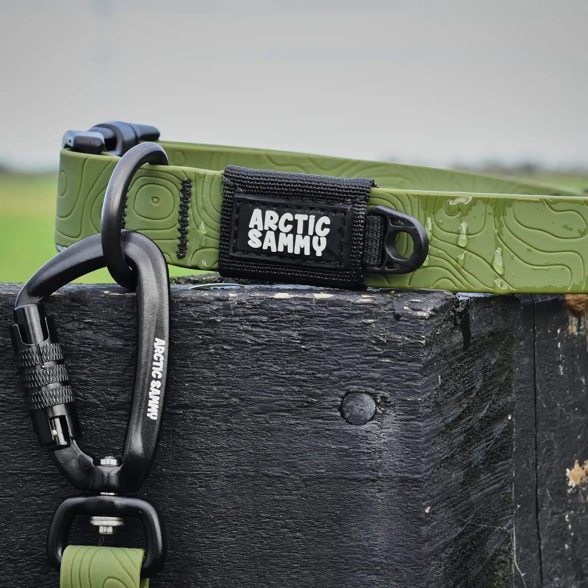 Olive Terraflow Waterproof Dog Collar