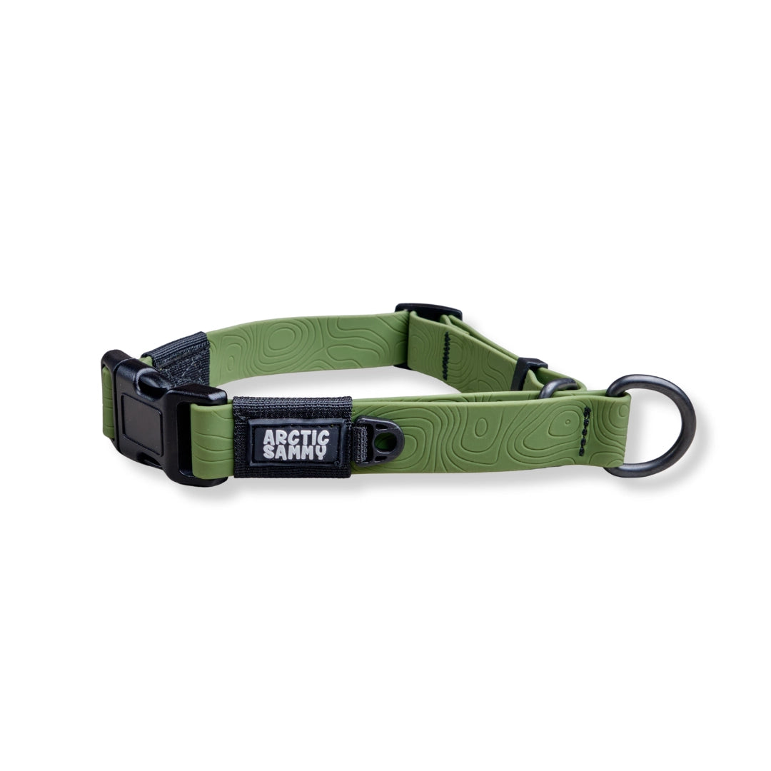 Olive Terraflow Waterproof Martingale Dog Collar