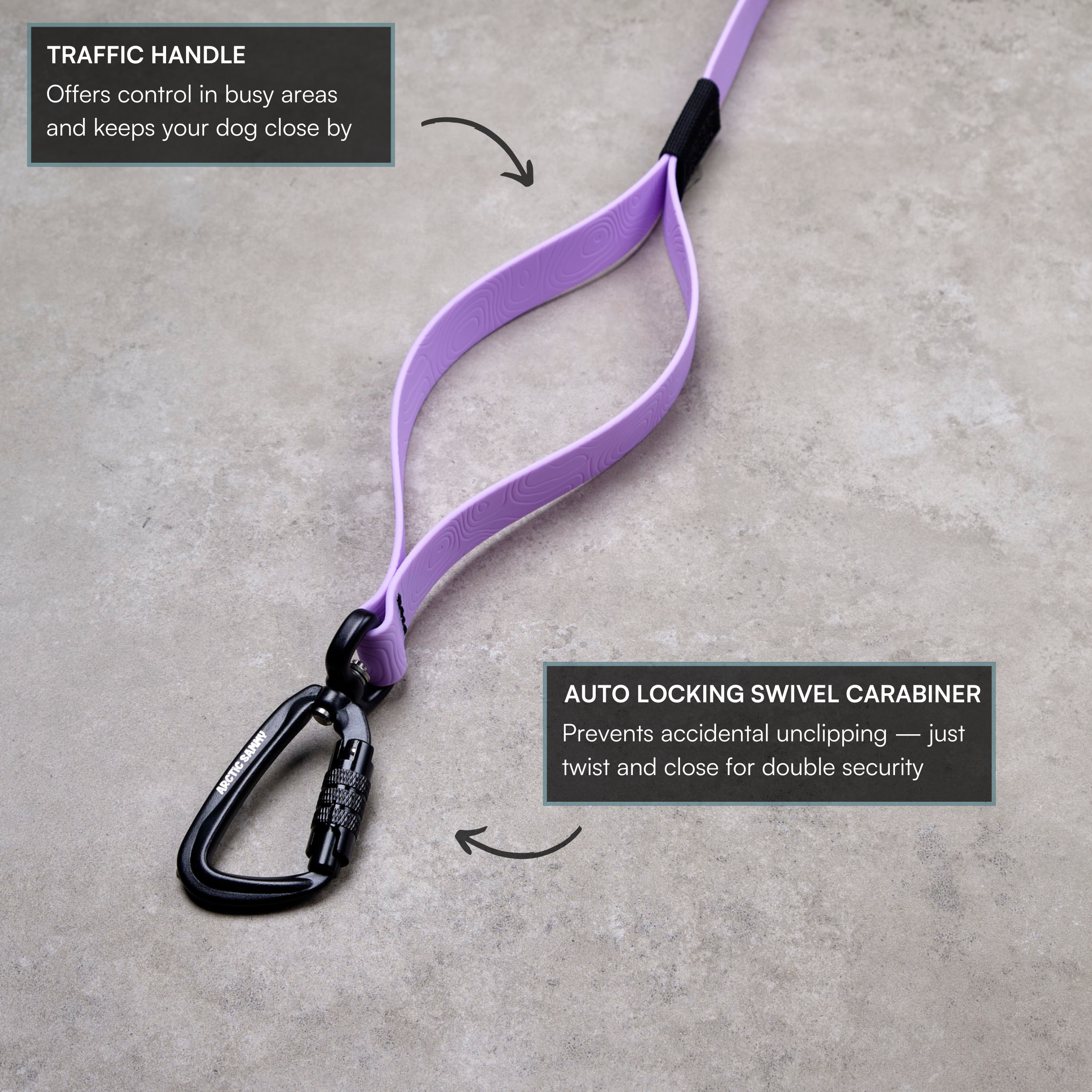Lavender Terraflow Long Line Dog Leash