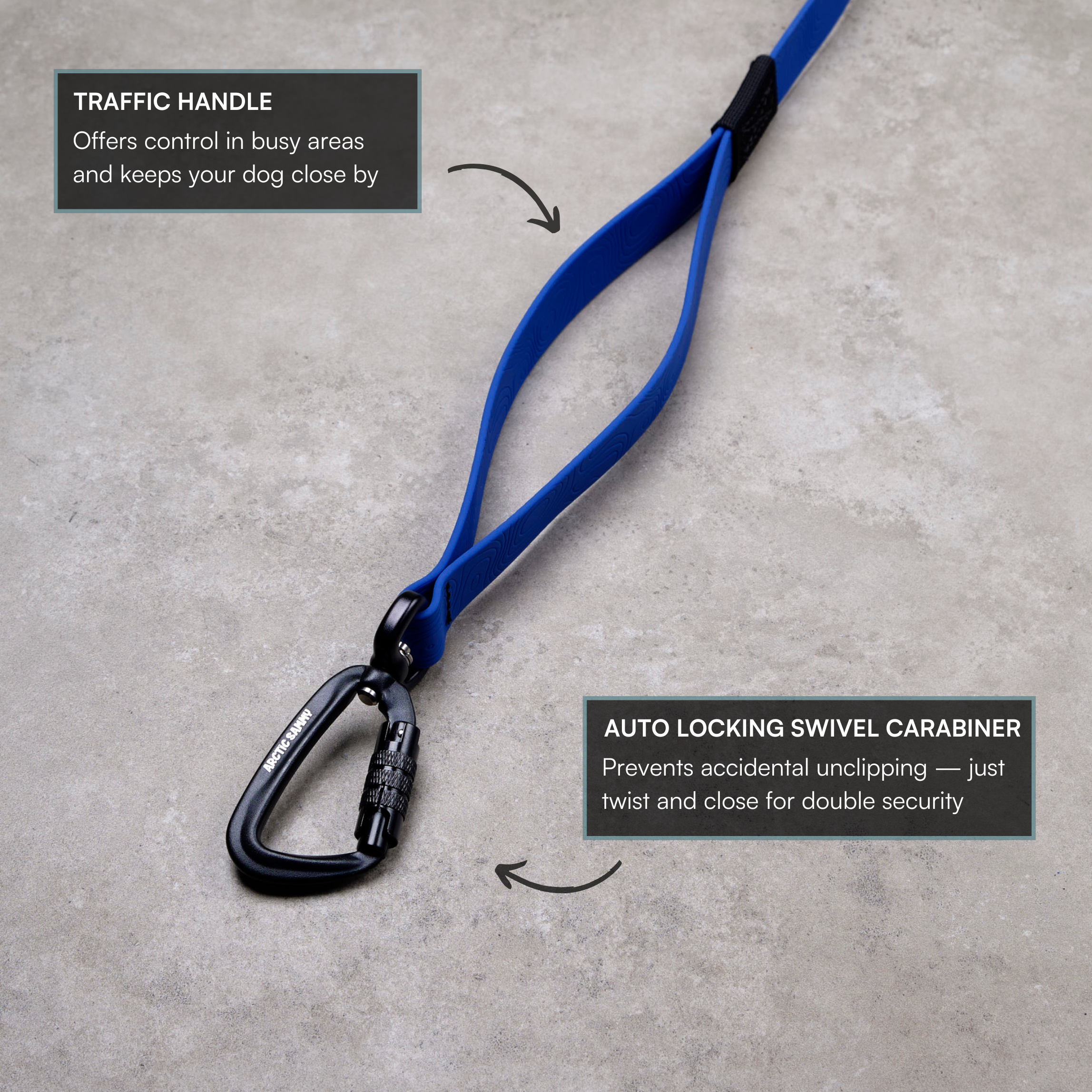 Navy Blue Terraflow Long Line Dog Leash