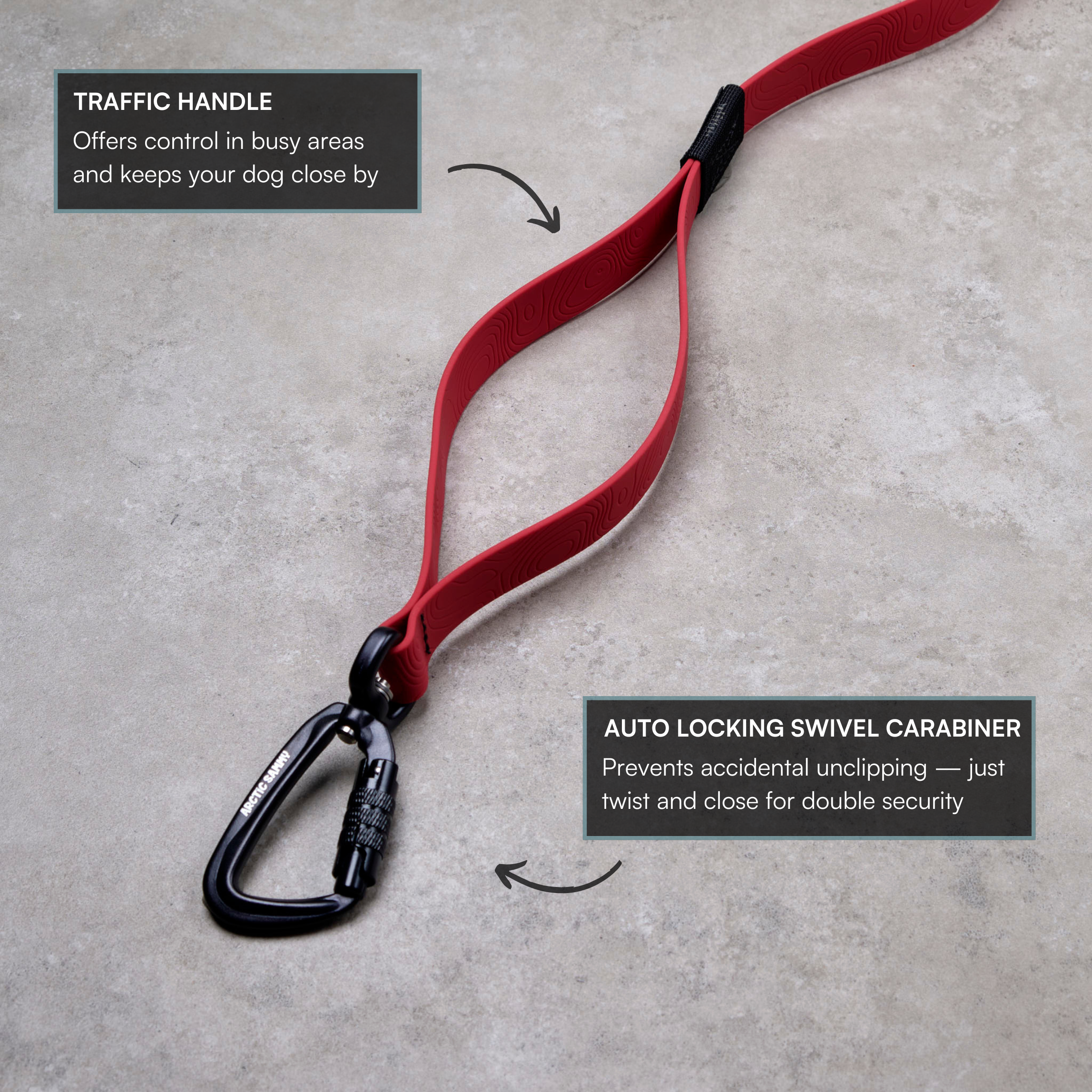 Ruby Red Terraflow Long Line Dog Leash