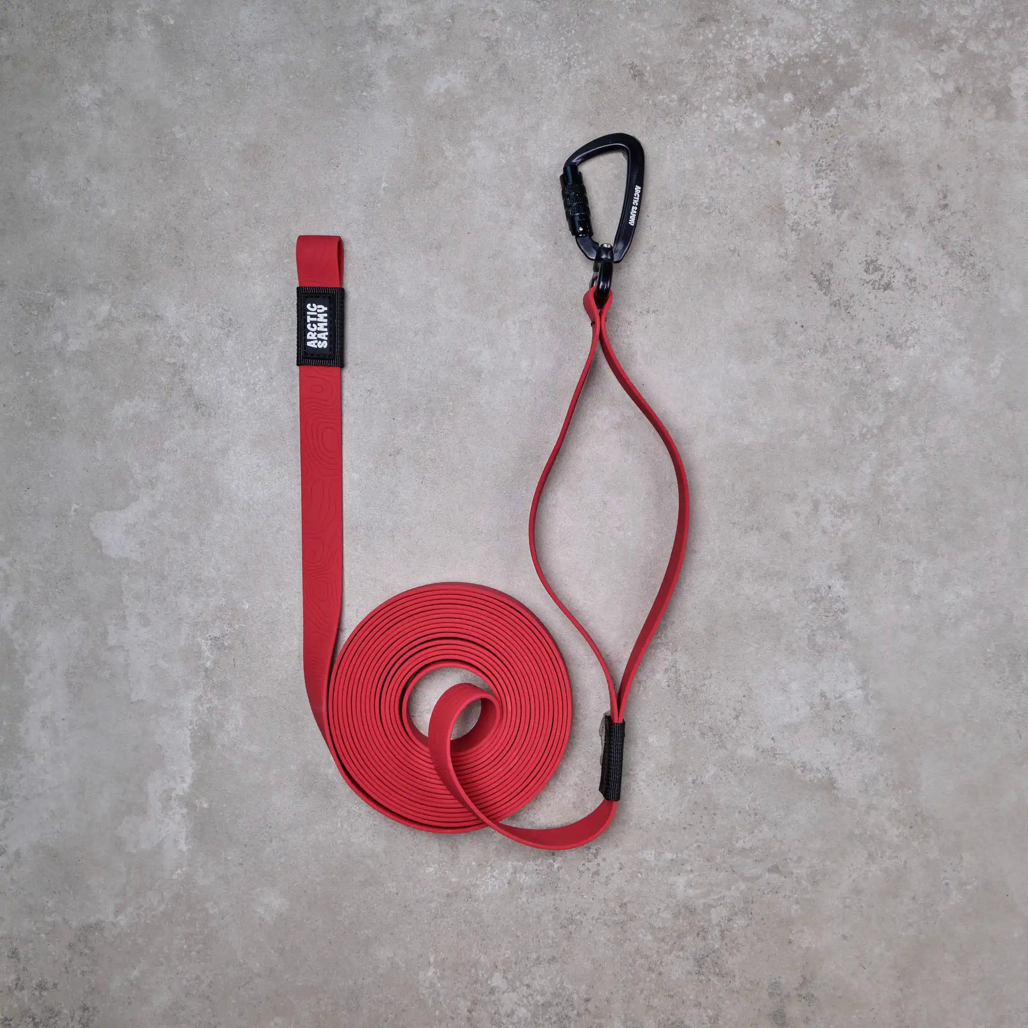Ruby Red Terraflow Long Line Dog Leash
