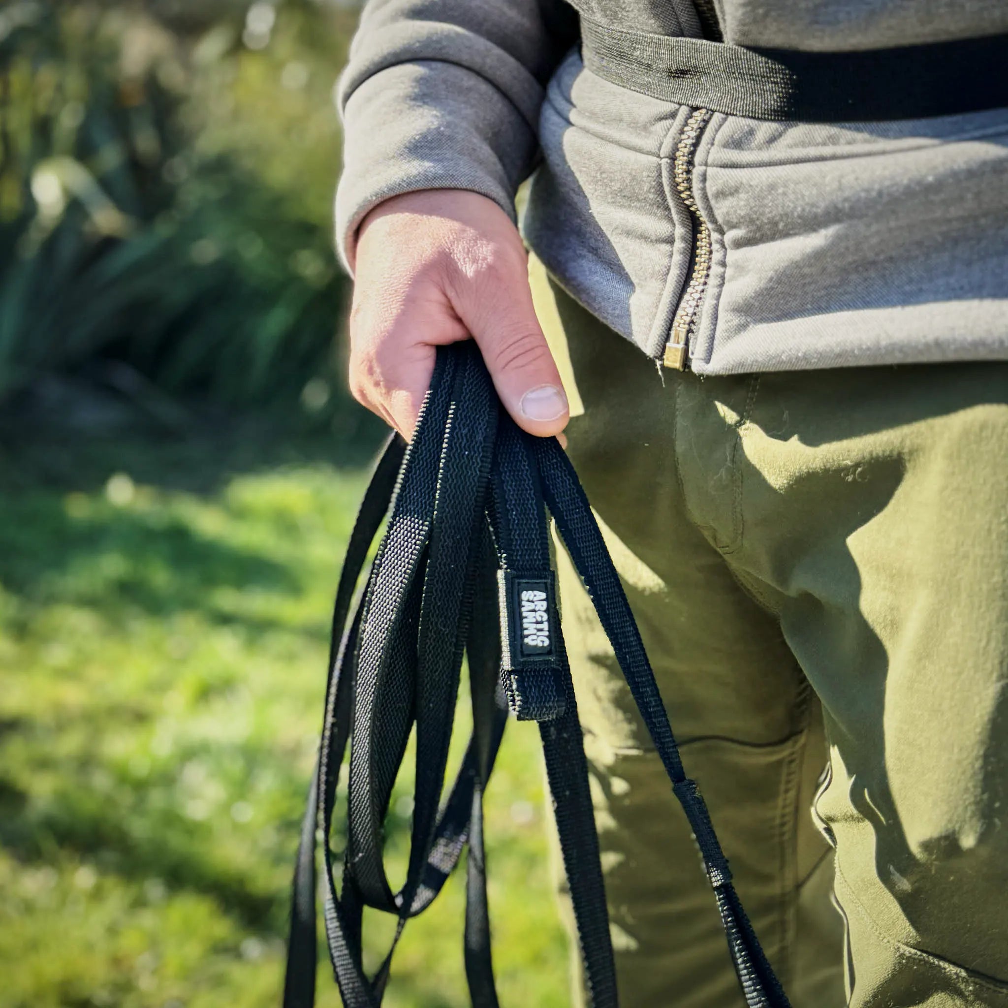 Orange Train and Recall Long Line Dog Leash