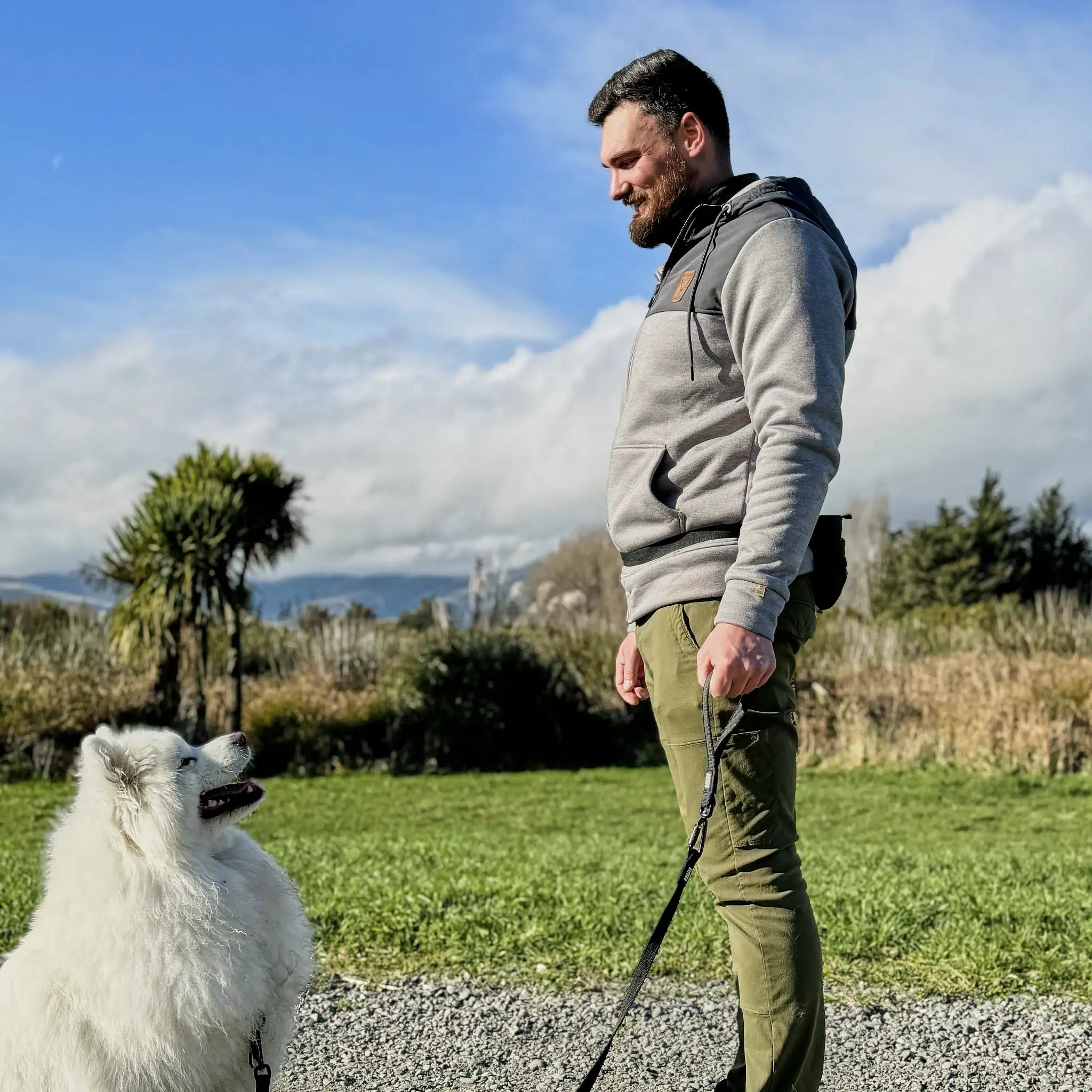 Orange Train and Recall Long Line Dog Leash